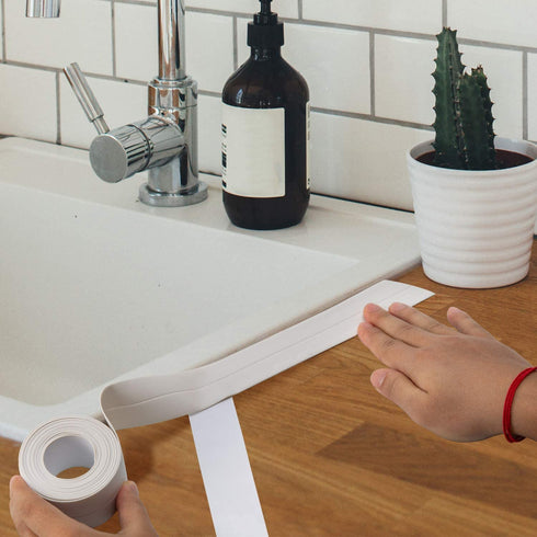 Longer length 20.5FT White Caulk Tape Waterproof Self Adhesive, PVC Self Adhesive Tub and Wall Sealing Tape Caulk Sealer,Caulk Strip,sealant Tape,...