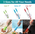 Kitchen Tongs Set of 3, Cooking Tongs with Silicone Tips, Non-Stick Non-Scratch Heat Resistant Tongs for Grilling Cooking BBQ Salad Serving (Multi...