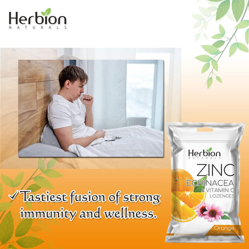 Herbion Naturals Zinc, Echinacea & Vitamin C Lozenges with Natural Orange Flavor - 25 CT – Dietary Supplement – Supports Immune System – Promotes ...