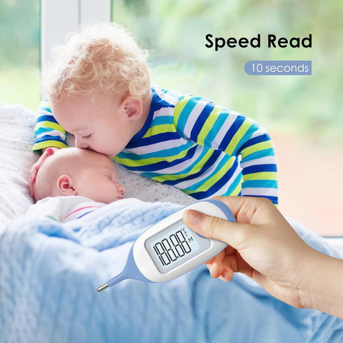 Digital Rectal Thermometer for baby, Infant Thermometer, with 30 Probe Covers, Quick Read, Large Clear Display...