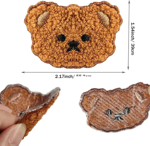 16 Pcs Cartoon Bear Embroidery Patches, Cute Bear Patches for Clothing, Embroidered Sew Applique Repair Patch Jean Patches, Sew On/Iron On Patches...