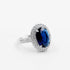 Uloveido Adjustable Platinum Plated Crystal Rings, Big Oval Cubic Zirconia Ring, Solitaire Split Shank Rings Birthstone Jewelry Gifts Y927...