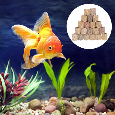 Aquatic Water Plant Fixed Ring, Aquarium Plant Pot Fixed Holder, Fish Tank Plant Weights -Floating Accessories for Aquarium Landscape Ceramic Plan...