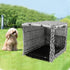 Pethiy Dog Crate Cover Durable Polyester Pet Kennel Cover Universal Fit for Wire Dog Crate - Fits Most 24 inch Dog Crates - Cover only-Gray Soles-...