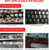 Steampunk Typewriter Keycaps Pudding Keycap Set Typewriter Caps for Backlit Mechanical Keyboard Round Key Cap 104 Keys with Keycap Puller (Black)...