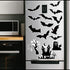 Whaline 16Pcs Halloween Refrigerator Magnets Black Bat Fridge Magnets Happy Halloween Magnet Bat Stickers Decorative for Locker Home Locker Garage...