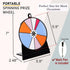 Spinning Prize Wheel, 6 inch Wheel-Spinning Wheel for Prizes with Stand, 10,12 Slots Color Small Tabletop Roulette Spinner with Mark Pen, Easy Ass...