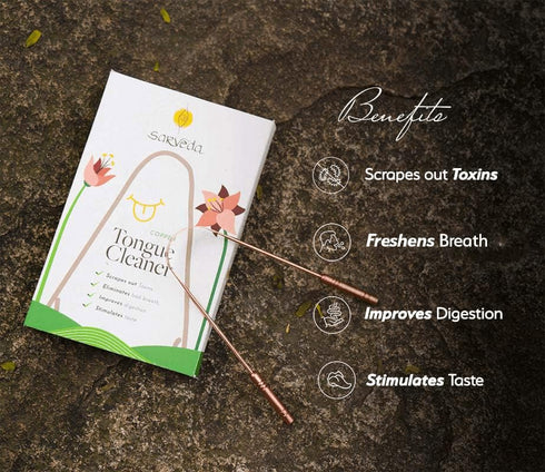 Ayurvedic Copper Tongue Cleaner | Tongue Scraper for Healthy Oral Health Suitable for Adults & Kids (Pack of 2)...