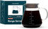 Glass Range Coffee Server For Pour Over Coffee & Tea - 800ml/27oz Ovalware Microwave Safe & Heatproof 2.5mm Thick Glass Body...