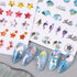 Sea Animals Nail Art Adhesive Sticker 3D Self-Adhesive Nail Decals Art Design Holographic Shell fish Jellyfish Nail Art Sticker Decoration for Wom...
