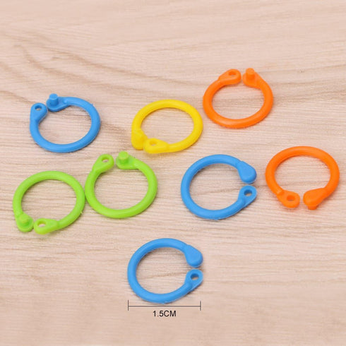 100Pcs Colorful Knitting Stitch Markers Crochet Locking Tool Craft Ring Marker...