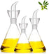 HAIZEEN 9 oz / 250 ml Glass All-Purpose Cruet, Glass Oil Decanter and Cruet (Cone-9 oz, Smooth surface)...