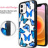 FANXI Blue Butterfly Cell Phone Case Compatible with iPhone 12/12 Pro 6.1 Inch - Shockproof Protective Cute Cool Butterflies Phone case for Women ...
