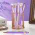 Personalized Pens for Women, 6 Pcs Purple Pens Ballpoint Pens Bulk, 1.0mm Medium Point Black Ink Pens for Journaling, Office and School Supplies P...
