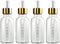 4 Pack 2 oz Glass Dropper Bottle with Top Cap Pink Tincture Bottles, 2 Plastic Eye Droppers Measured Pipettes, Essential Oil Bottles Perfume Cosme...