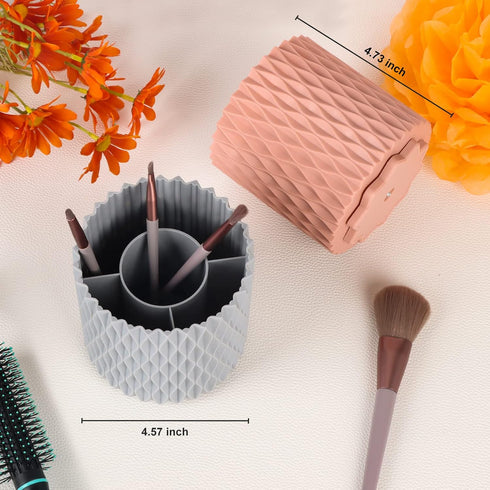 Makeup Brush Holder Organizer -360° Rotating Multi-Functional Pen Holder for Desk,Multi-Purpose Desktop Stationary Organizer,Storage Cup for Lipst...