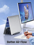 Vaydeer Vertical Laptop Stand for Desk, Dual Slots Plastic Laptop Holder with Space Saving 4-in-1 Design, Adjustable Laptop Stand Supports MacBook...