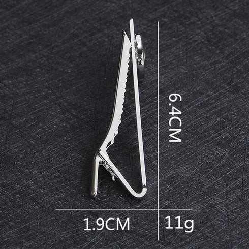Business Tie Bar Men Tie Clip Creative Silver High-end Fashion Clips Gifts Charms Jewelry Pins Music Note Decoration Shirt Suit Clothing Accessori...