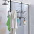 Coat Rack Wall Mounted Hook Rack Over The Door Hook Organizer 13 Hooks, Heavy-Duty Iron Wire Black...