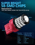 Yorkim 7440 LED Bulb Red 7443 led brake lights bulb with Projector 7441 7444 W21W T20 led bulb Replacement Lamp for brake lights tail lights turn ...