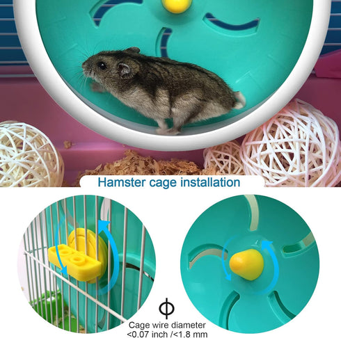Hamster Wheel,Silent Hamster Wheel,Silent Wheel,Quiet Hamster Wheel,Super-Silent Hamster Exercise Wheel,Adjustable Stand Silent Hamster Wheel for ...
