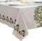 LIBERECOO Vinyl Tablecloth 52 inch Round Exquisite Floral Plastic Tablecloths Stain-Resistant 100% Waterproof Table Cover for Home and Dining Indo...