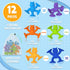 12pcs Baby Bath Toys, Toddler Bath Toys for Kid Bathtub Toys for Toddlers Baby Sensory Toys for Motor Skill Development Suction Cup Toys Montessor...