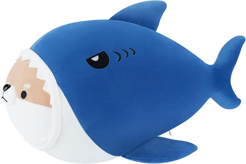 Shark Plush Stuffed Animal-16''Corgi Shark Plush Toy, Shiba Inu Shark Plush Pillow, Cute Soft Plush Shark Plushie Stuffed Toys, Shark Plush Pillow...