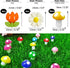 225 pcs Tiny Resin Bee Wooden Ladybug Daisy Flower Mushroom Decor, Bumble Bee Embellishment Epoxy Slime Charm Miniature Fairy Garden Accessories F...