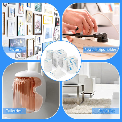 UPINS Double Sided Foam Tape, 60 Pcs Double Sided Tape Heavy Duty Strong Adhesive Double Sided Mounting Tape for Walls Picture Poster Crafts Black...