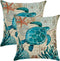 ULOVE LOVE YOURSELF Sea Turtle Throw Pillow Case Mediterranean Style Sea Theme Decorative Square Cotton Linen Cushion Cover for 18 X 18 Inch Pillo...