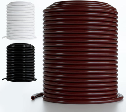 1/4 Drip Irrigation Tubing, 50 Feet, Flexible PVC Plastic Drip Irrigation Hose for Gardening, Misting, Hydroponics and DIY Landscape Garden Projec...