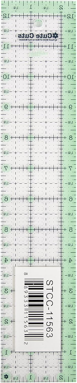RILEY BLAKE DESIGNS Riley Blake Cute Cuts Ruler 2.5"X12.5", Silver...