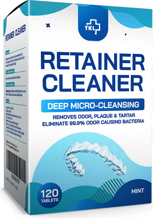 Retainer & Denture Cleaner Tablets - 4 Months Supply (120 pcs) Dental Retainers for Aligner - Mouth & Night Guards - False Teeth Whitening - Remov...
