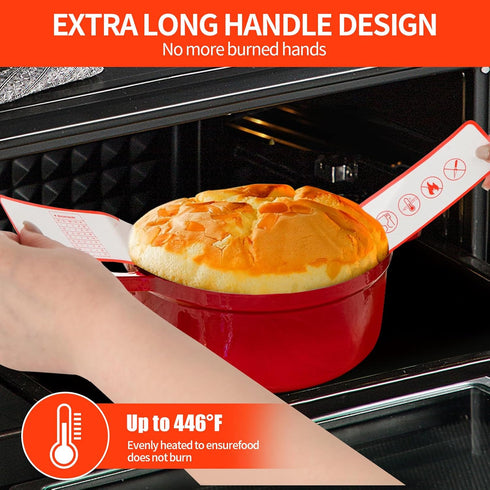 2 PCS Silicone Bread Sling for Dutch Oven, Premium Platinum Silicone with Long Handles Baking Liner, Easy to Transfer Sourdough Bread, Reusable Ba...