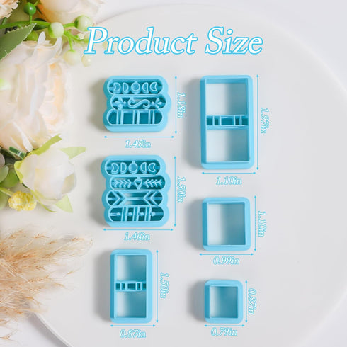 Books Polymer Clay Cutters - 6 Pcs Clay Cutters for Polymer Clay Jewelry, 3D Books Polymer Clay Jewelry Cutters, Miniature Books Clay Earring Cutt...