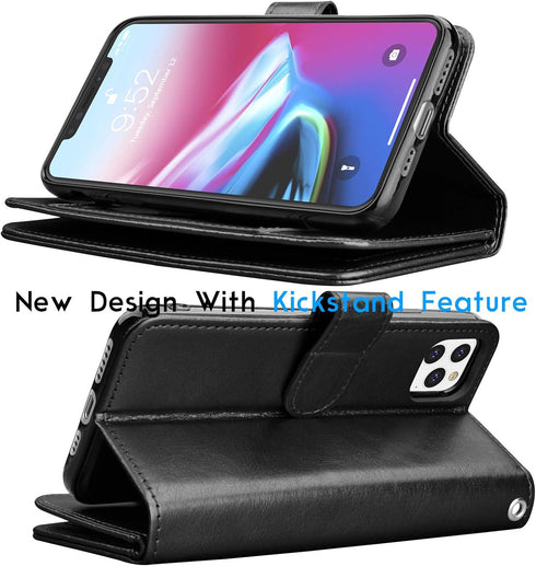 Tekcoo Wallet Case for iPhone 11 / iPhone11 (6.1 inch) 2019 Luxury ID Cash Credit Card Slots Holder Carrying Pouch Folio Flip PU Leather Cover [De...