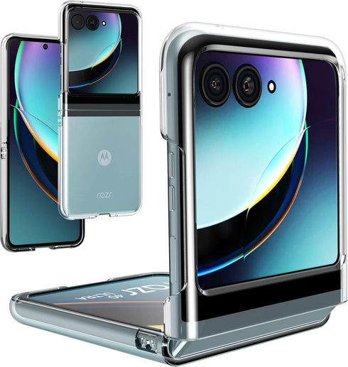 Foluu Case for Motorola Razr+ 2023, Moto Razr+ 2023 Phone Case Clear, Hard PC Back Bumper Protective Shockproof Scratch Resistant Case for Motorol...