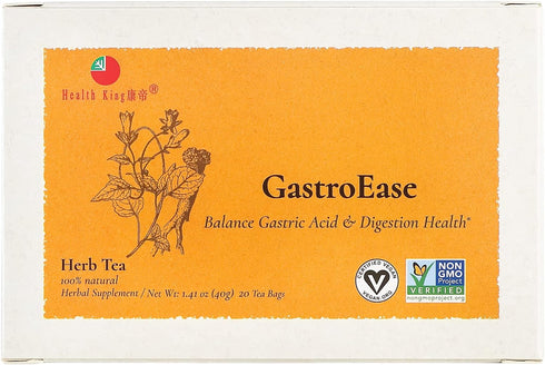 Health King GastroEase Herb Tea, Teabags, 20 Count Box...