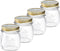Bormioli Rocco Quattro Stagioni set of 4 Clear Airtight Mason Jars, 8.5 Oz. Made from BPA Free Durable Glass, Made In Italy....