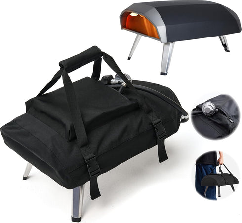 Carry Cover for Ooni Koda 12 inch Pizza Oven, NOELIFE Pizza Oven Cover with Pockets for Pizza Oven Accessories (Black)...