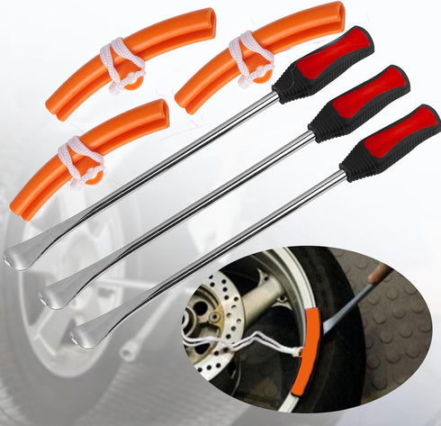 11.5" Tire Spoons Motorcycle Dirt Bike Tire Changing Tools Iron Set,Tire Spoon Levers Tire Changer Kit for ATV Lawn Mower with Tire Spoons, Rim Pr...
