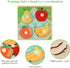 Wooden Peg Puzzles for Toddlers 1-3, Kids' Educational Preschool Peg Puzzle Toy, Set of 4 Toddler Puzzles - Farm, Dinosaur, Fruit and Marine Anima...