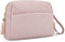 BAGSMART Travel Makeup Bag, Cosmetic Bag Make Up Pouch Small Travel Zipper Pouch,Water-resistant Toiletry Bag,Makeup Organizer Bag for Women,Pink...