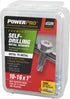 Power Pro Premium Self-Drilling Metal Screws, Zinc Plated Steel, Hex Washer Head Metal to Metal Winged Point Screws, Silver, #10 x 1 inch, Box of ...