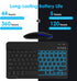LAMA 7 Colors Backlit Universal Bluetooth Keyboard and Mouse, Ultra-Slim Rechargeable Wireless Keyboard and Mouse for iPad/iPad Mini/iPad Air iPad...