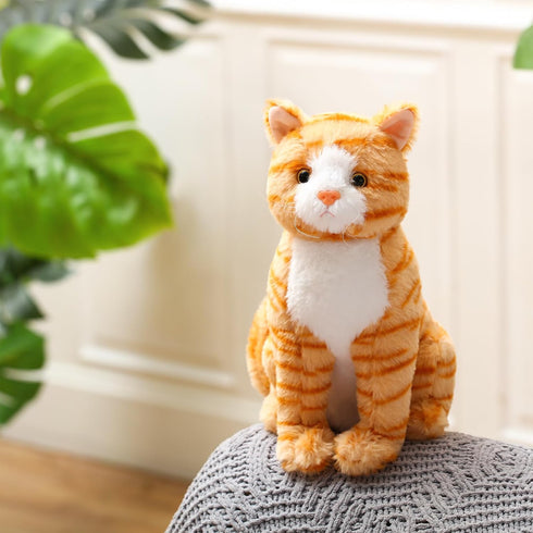 13 Inch Cat Plush Toy Realistic Cat Stuffed Animal Soft Cute Kitten Plush Toy Gifts for Home Decor Birthday Valentine's Day Party Favors Supplies(...