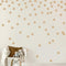 Light Brown Wall Decal Dots (200 Decals) | Easy Peel & Stick + Safe on Walls Paint | Removable Matte Vinyl Polka Dot Decor | Round Circle Art Glit...