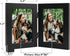 Frametory, 4x6 Double Picture Frame - Real Glass Hinged 2 Photos Collage, Desktop Picture Frame Standing Vertical (White, 1 Pack)...