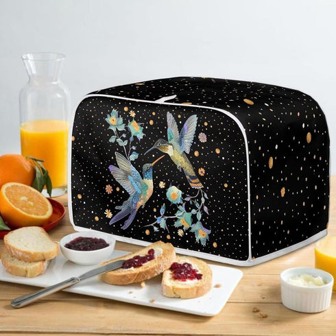 Toaster Cover 2 Slice Bread Toaster Oven Dustproof Cover, Waterproof Kitchen Small Appliance Cover Home Kitchen Accessories Decor, Birds Floral Pr...